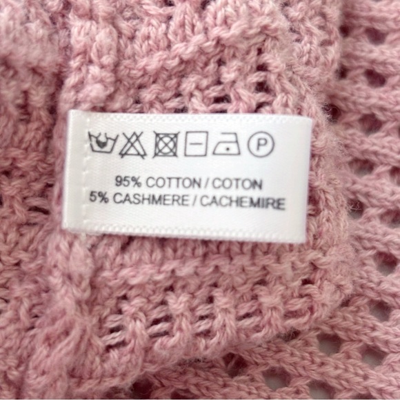 Lisa Todd Rip Tide Cotton Cashmere Pullover Sweater Medium Primrose - Picture 8 of 10